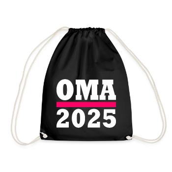 Oma 2025 - Turnbeutel - Schwarz - Vorne