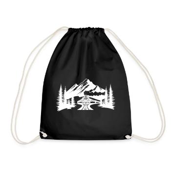 Railroad - Drawstring Bag - black - Front
