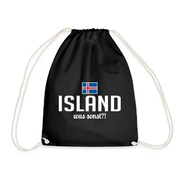 Iceland what else saying Scandinavia holidays - Drawstring Bag - black - Front