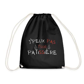 j peux pas je suis pâtissière - Sac de sport léger - noir - Devant