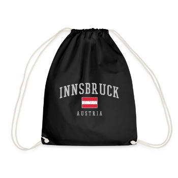 Innsbruck Austria Banner - Drawstring Bag - black - Front