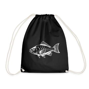 Poisson Poisson T-shirt Cadeau Pêcheur - Sac de sport léger - noir - Devant