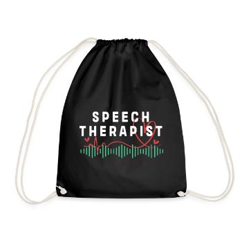 Speech therapist, speech therapist, speech therapy - Drawstring Bag - black - Front