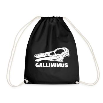 Fossile de crâne de Gallimimus - Sac de sport léger - noir - Devant