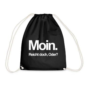 Moin - Turnbeutel - Schwarz - Vorne