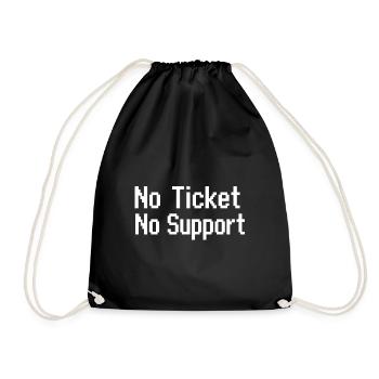 No Ticket No Support Computer Scientist IT Administrator - Drawstring Bag - black - Front