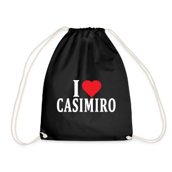 t-shirt J’adore Casimiro t-shirt idée cadeau - Sac de sport léger - noir - Devant