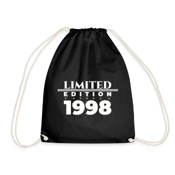 Né 1998 25ème anniversaire Cadeau homme / femme - Sac de sport léger - noir - Devant
