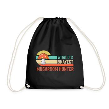 Mushroom Pickers and Mushroom Friends - Drawstring Bag - black - Front