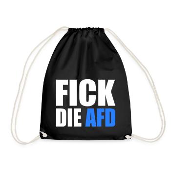 Fick die afd - Turnbeutel - Schwarz - Vorne
