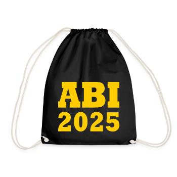 Abi 2025 - Turnbeutel - Schwarz - Vorne