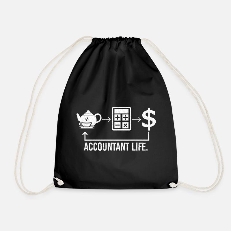 accountant life - Turnbeutel - Schwarz