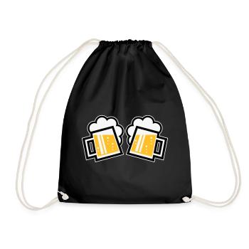 2 chopes à bière bavaroise Prosten (chopes à bière / 3C) - Sac de sport léger - noir - Devant
