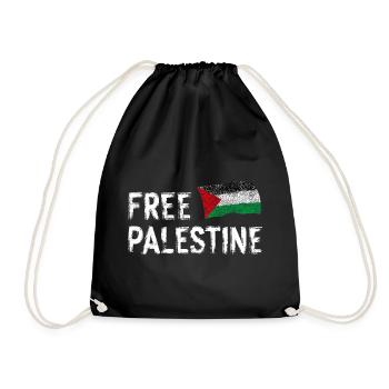 Free Palestine - Drawstring Bag - black - Front