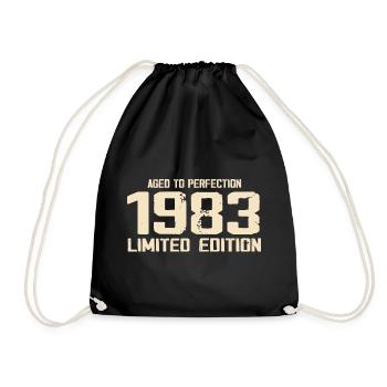1983 Limited edition 1983 Birthday 1983 Retro - Drawstring Bag - black - Front