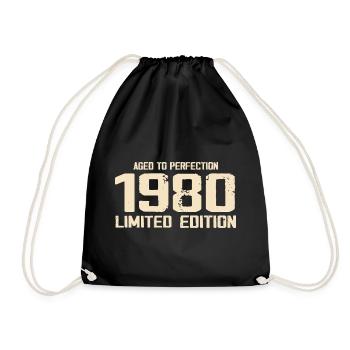 1980 Limited edition 1980 Geburtstag 1980 Retro - Turnbeutel - Schwarz - Vorne