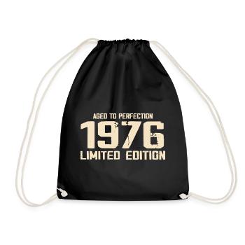 1976 Limited edition 1976 Birthday 1976 Retro - Drawstring Bag - black - Front
