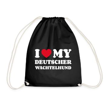 J’adore mon propriétaire de caille allemande - Sac de sport léger - noir - Devant