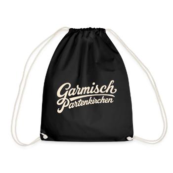 Garmisch-Partenkirchen lettering - Drawstring Bag - black - Front