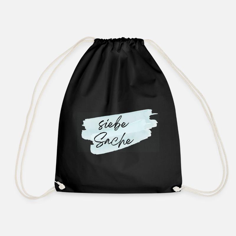 seventh thing - Drawstring Bag - black