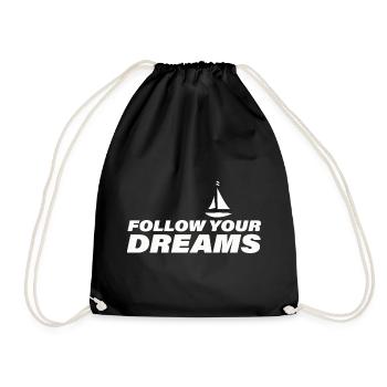 Suivez vos rêves - Sac de sport léger - noir - Devant