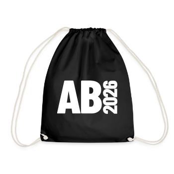 Abi 2026 - Abitur - Gift | minimal design - Drawstring Bag - black - Front