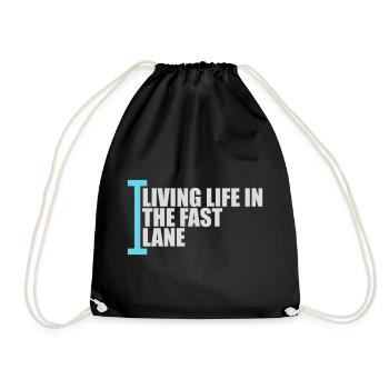 La vie dans la piscine flottante à toute vitesse, drôle de diction - Sac de sport léger - noir - Devant