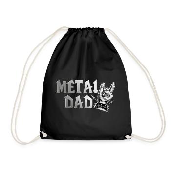 Metal Dad Cadeau Papa Heavy Metal Rock - Sac de sport léger - noir - Devant