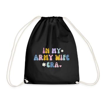 Dans l’ère de ma femme d’armée : cadeau pour conjoint militaire - Sac de sport léger - noir - Devant