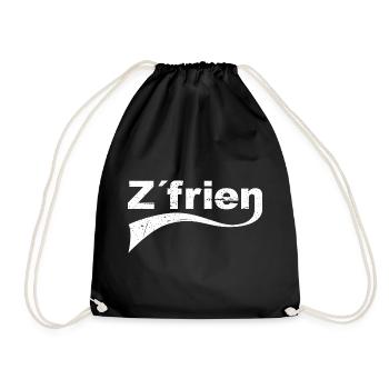 funny sayings funny saying dialect Bavarian - Drawstring Bag - black - Front