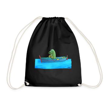 Brochet dans la chaloupe - Sac de sport léger - noir - Devant