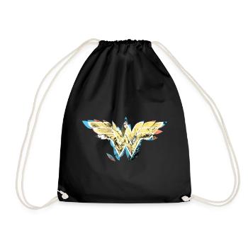 DC Comics Wonder Woman Filled Logo Drawings - Drawstring Bag - black - Front