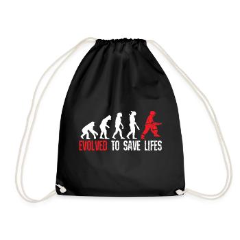 Les pompiers sauvent des vies - Sac de sport léger - noir - Devant