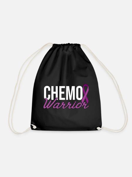 Chemo Warrior - Lila Schleife - Turnbeutel - Schwarz