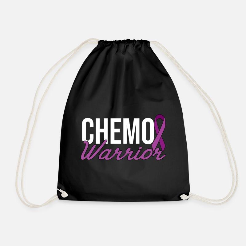 Chemo Warrior - Lila Schleife - Turnbeutel - Schwarz