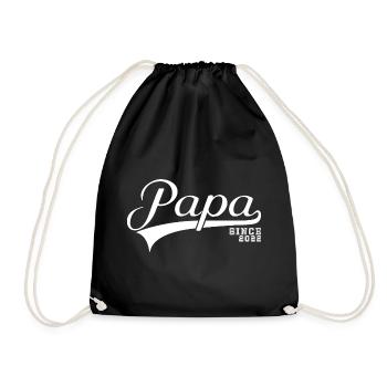 papa since 2022 - Turnbeutel - Schwarz - Vorne