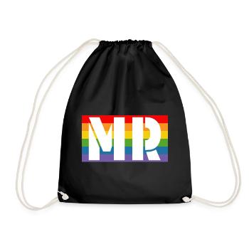 Chemise arc-en-ciel MR - Sac de sport léger - noir - Devant