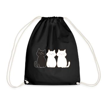 3 little kittens - Drawstring Bag - black - Front