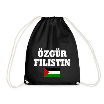özgür filistin - Drawstring Bag - black - Front