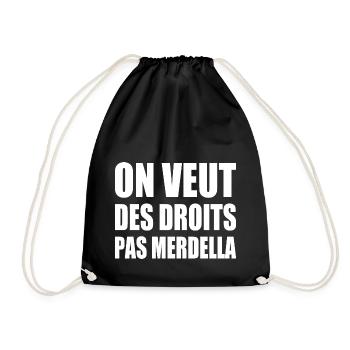 We want rights, not Merdella - Drawstring Bag - black - Front