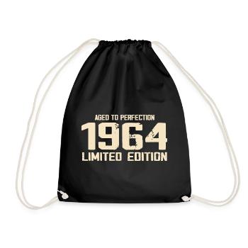 1964 Limited edition 1964 Birthday 1964 Retro - Drawstring Bag - black - Front