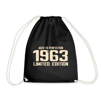 1963 Limited edition 1963 Geburtstag 1963 Retro - Turnbeutel - Schwarz - Vorne