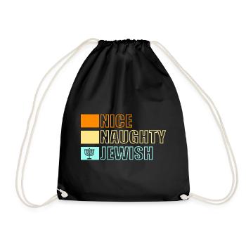 Hanukkah Chanukkah Hanukah - Drawstring Bag - black - Front