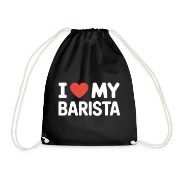 J’adore mon barista amateur de café Fan de barista - Sac de sport léger - noir - Devant