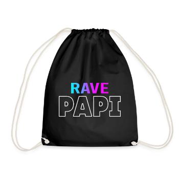 Rave Dad Techno House Electro Festival Hardstyle - Sac de sport léger - noir - Devant