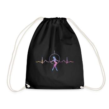 Aerialist Heartbeat Aerial Ring Lyra Luftring - Turnbeutel - Schwarz - Vorne