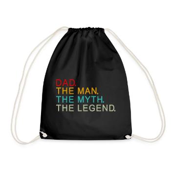 Papa Légendaire L’Homme Le Mythe Le Don Légendaire - Sac de sport léger - noir - Devant