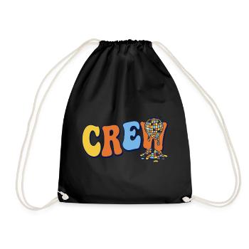 Retro Crew Disco Ball Party Team Cohesion - Drawstring Bag - black - Front
