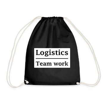 Emblème du travail d’équipe logistique - Sac de sport léger - noir - Devant
