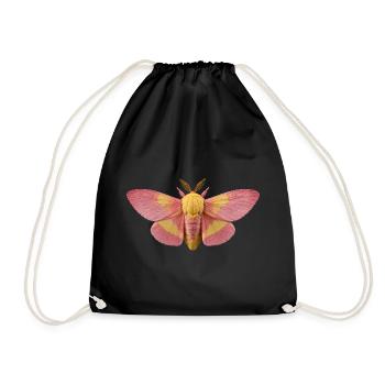 Rosy Maple Moth Dryocampa rubicunda - Drawstring Bag - black - Front